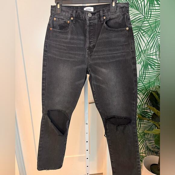 Pistola Black Keaton High Rise Distressed Jeans Size 28 - Picture 2 of 12